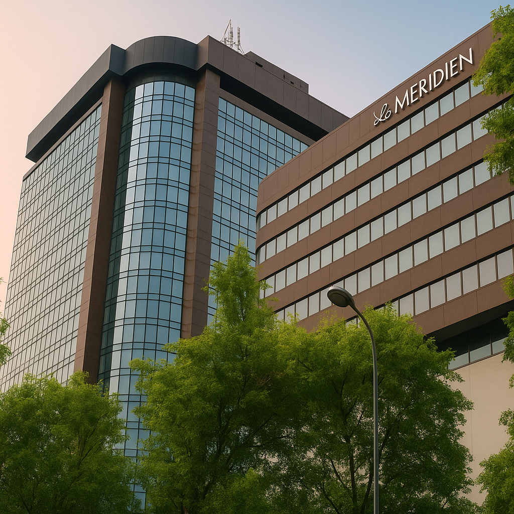 Le Meridien Commercial Tower exterior on Raisina Road, New Delhi